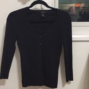 black cardigan